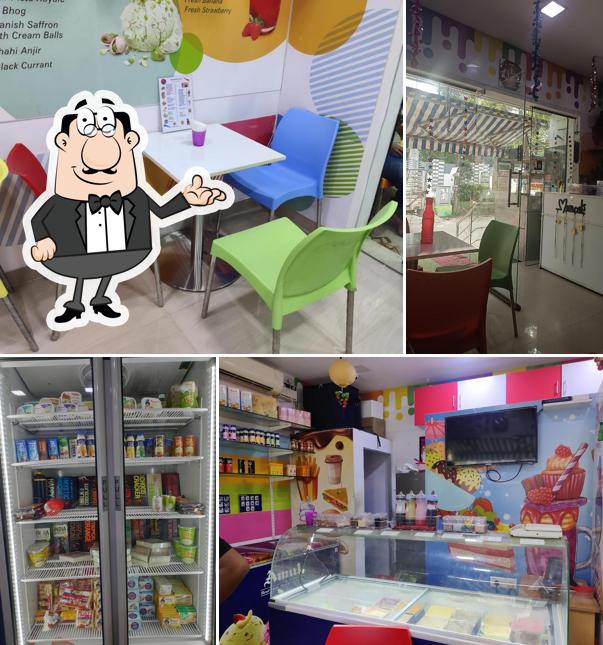 The interior of Amul Ice cream parlour