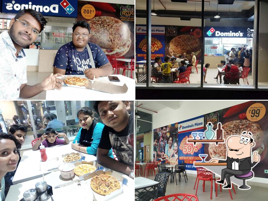 The interior of Domino's Pizza New Town 3, Kolkata