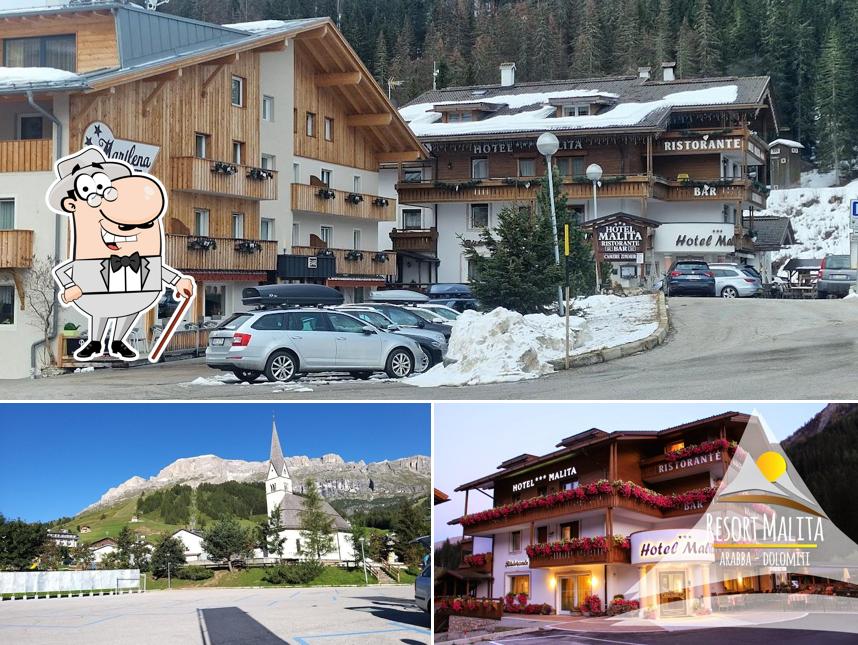 La parte esterna è una caratteristica importante di Active Hotel Malita - Arabba