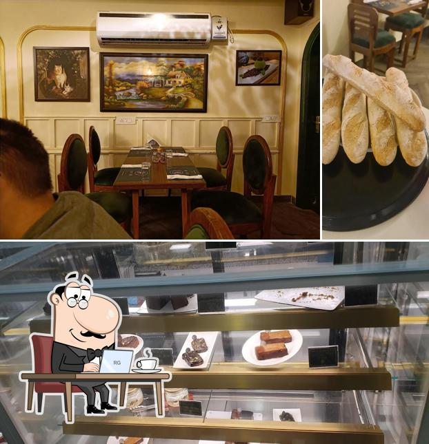 Take a seat at one of the tables at Rue 18