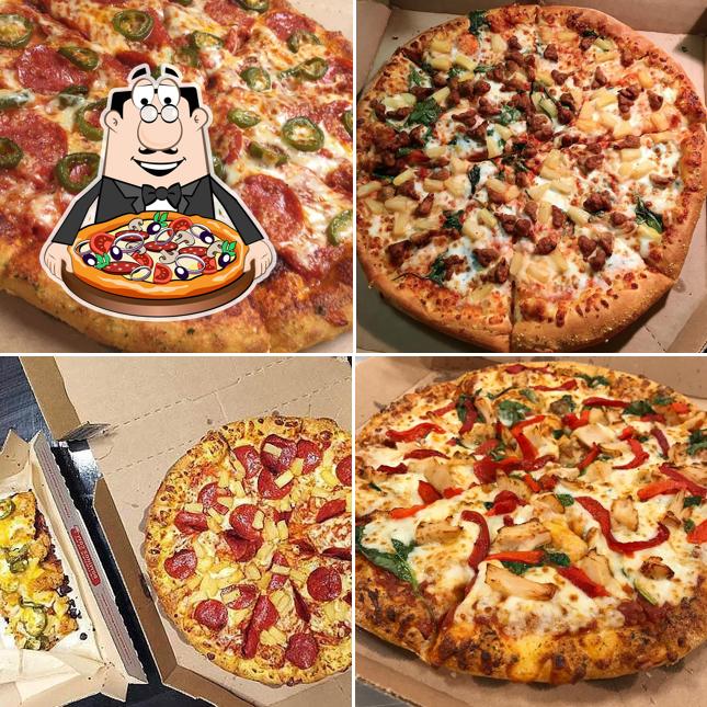 Pick various types of pizza