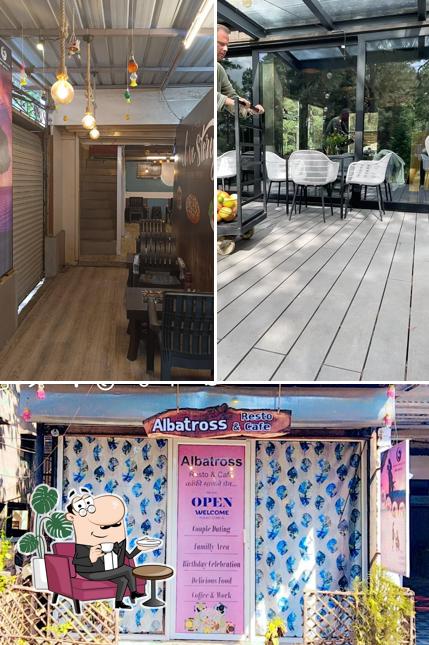 Take a seat at one of the tables at Albatross resto & cafe