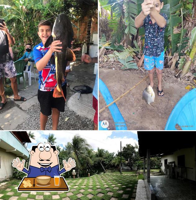 Platos en Pesque pague do careca