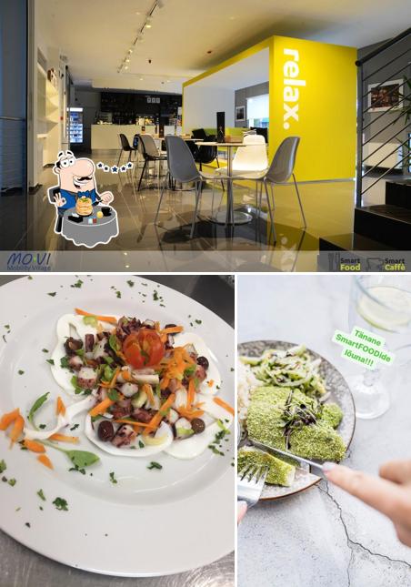 La cibo e interni del ristorante