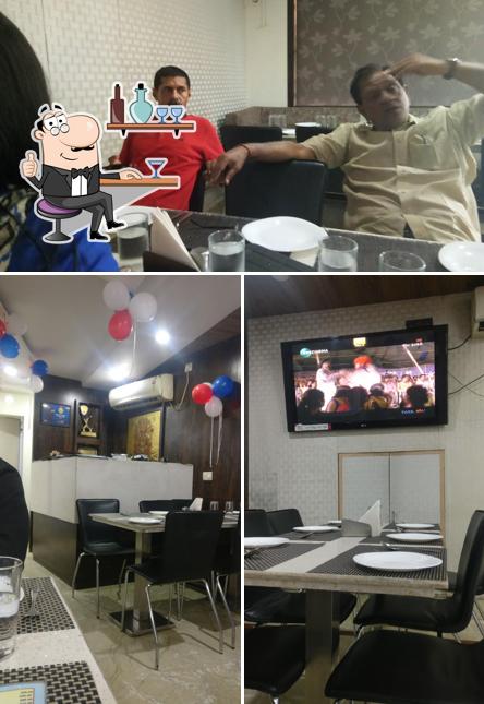 The interior of Konark Restaurant