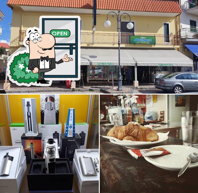 La esterno e cibo del ristorante