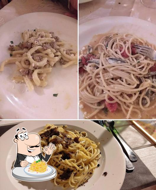 Spaghetti alla carbonara al Ristorante Pizzeria Antica Abazia