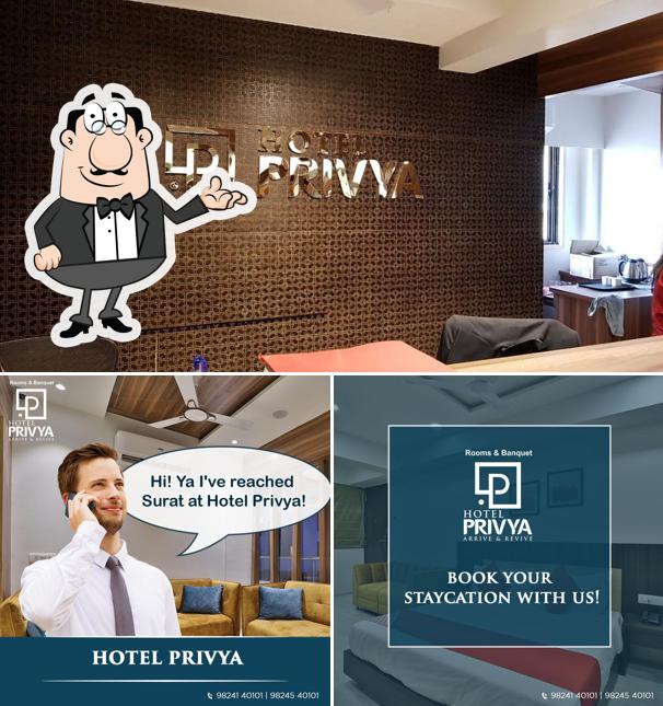 The interior of Hotel Privya Surat - Rooms & Banquet