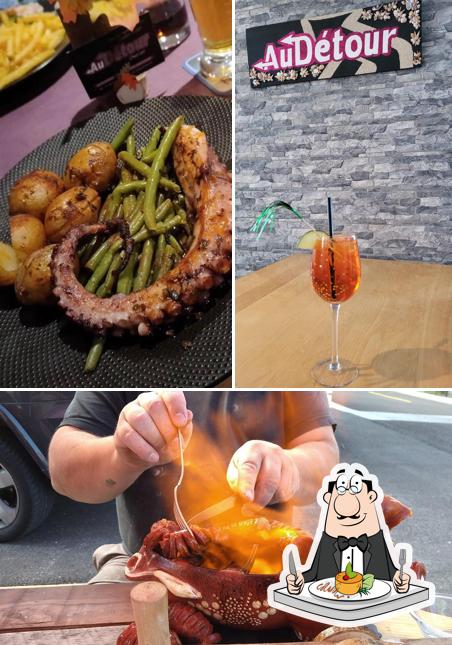 La cibo e esterno del ristorante