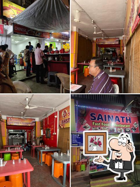The interior of Sainath Fast Food & Restaurant