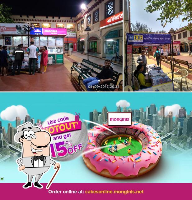 Take a look at the photo depicting exterior and food at Monginis Cake Shop