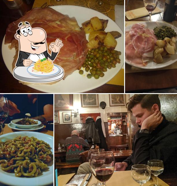 Spaghetti alla carbonara al Osteria Becco Di Legno