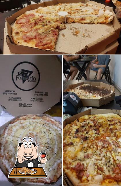 Experimente pizza no Sr. Forneria Pizzas Marambaia