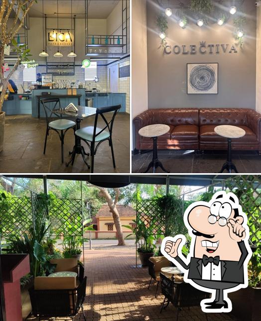 Take a seat at one of the tables at Colectiva