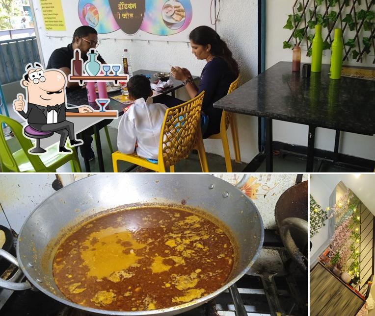 Among different things one can find interior and food at Devi Renuka Hotel