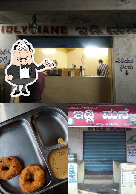 The restaurant's interior and food