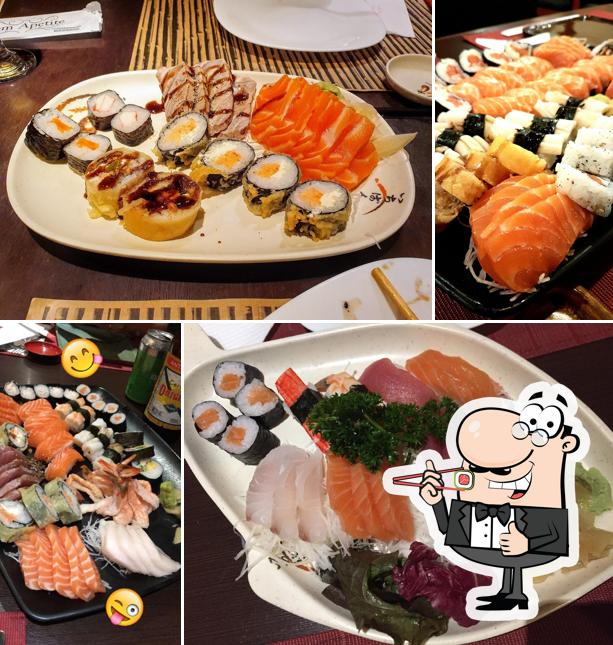 Peça diferentes opções de sushi