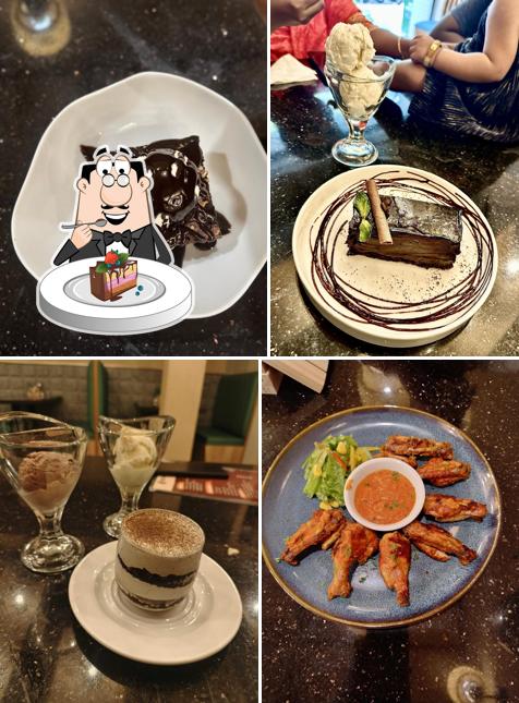 Chocolate cake at The Mystic Mayans Cafe