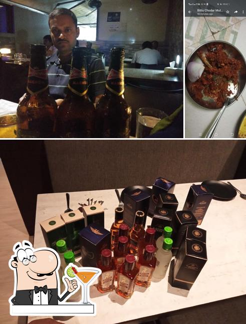 The restaurant's drink and food