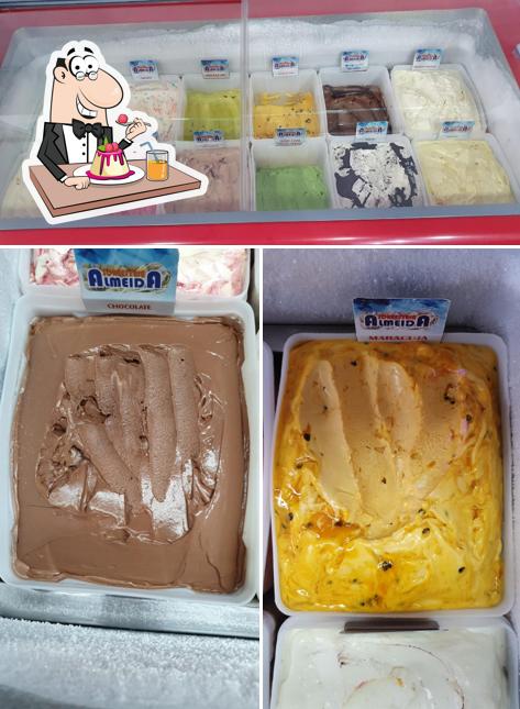 Sorveteria Almeida Centro/Contagem oferece uma variedade de sobremesas