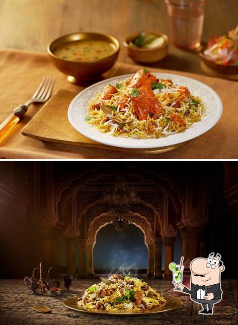 Enjoy a beverage at Behrouz Biryani