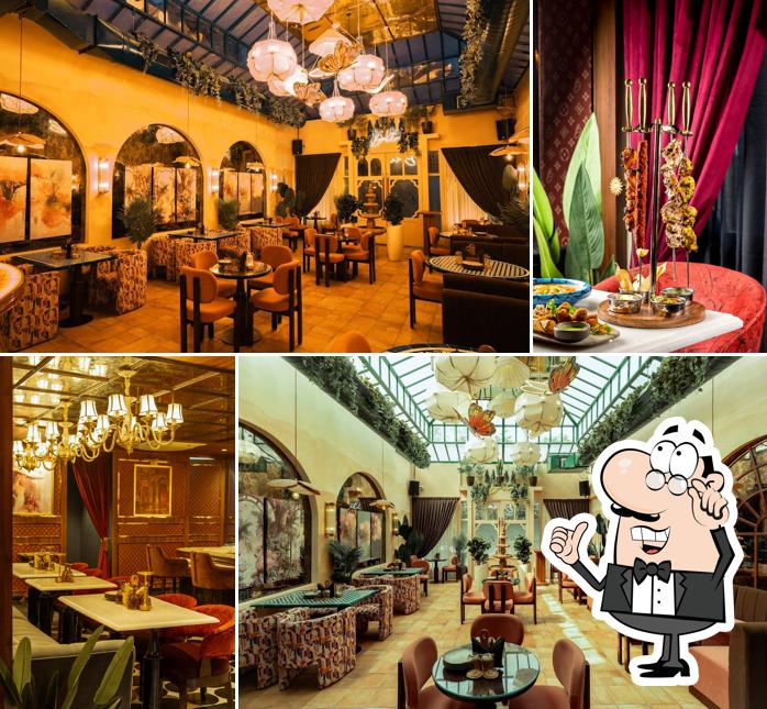 Take a seat at one of the tables at Bella Kanpur