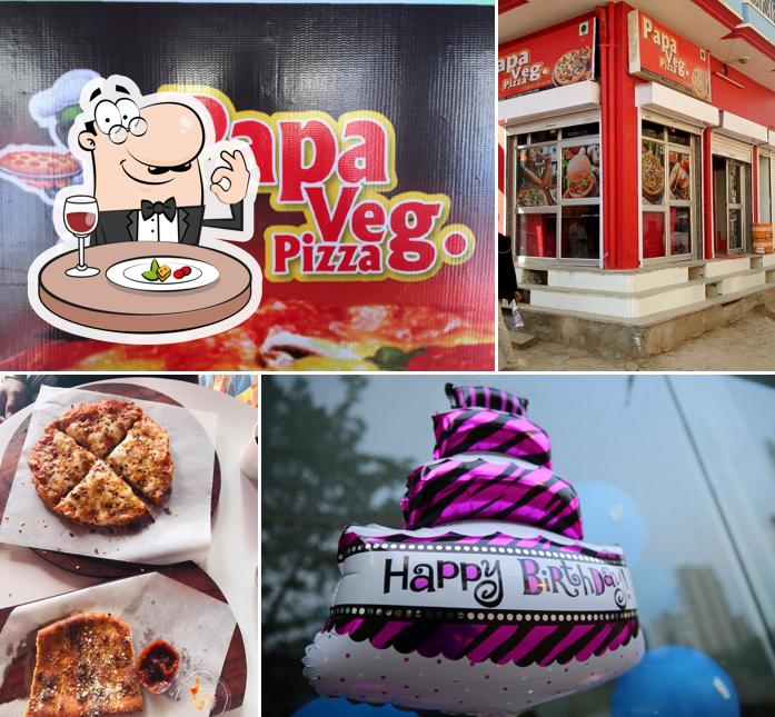Food at Papa Veg Pizza churu