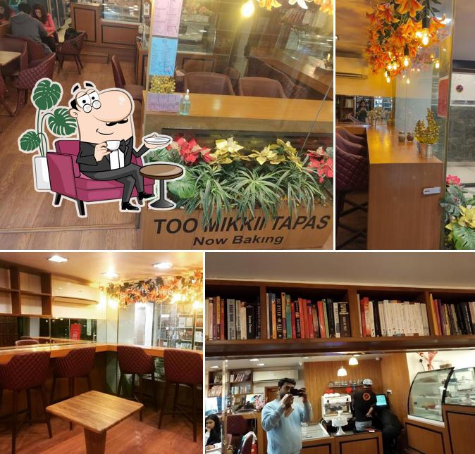 Check out how Too Mikkii Tapas - Now Baking Cafe in South Ex Cafe in South Delhi looks inside