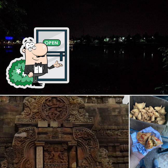 The photo of Veg Darbar’s exterior and food