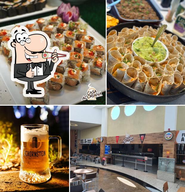 Rolos de sushi são disponibilizados no Restaurante Casa Açoriana