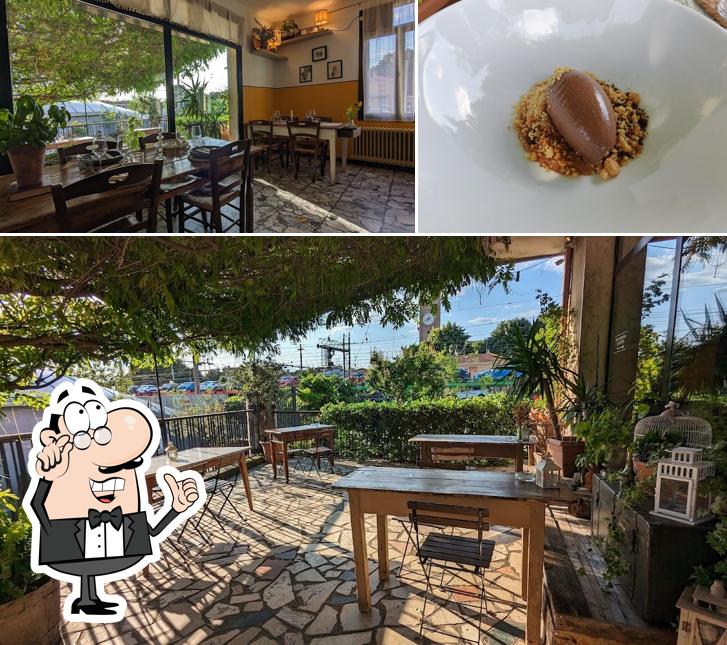 La immagine della interni e cibo di Osteria La STEzionetta