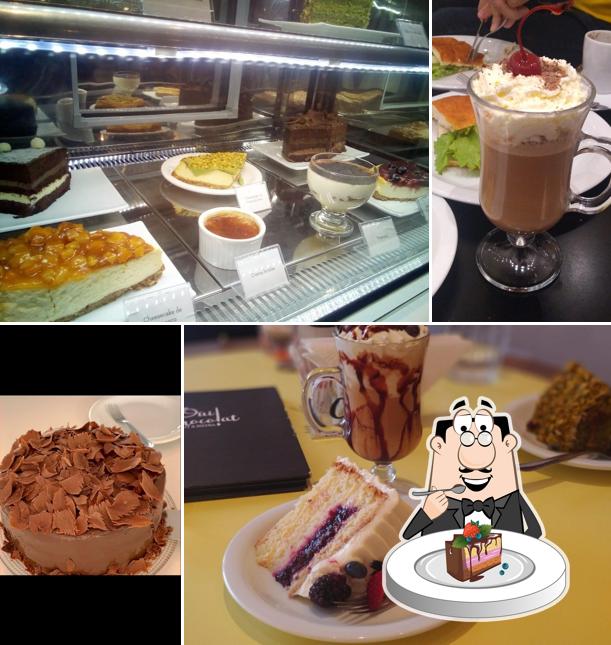 Bolo de chocolate em Oui!Chocolat Café & Doceria