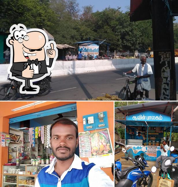 Look at this picture of Aavin Ramesh Coffee Shop