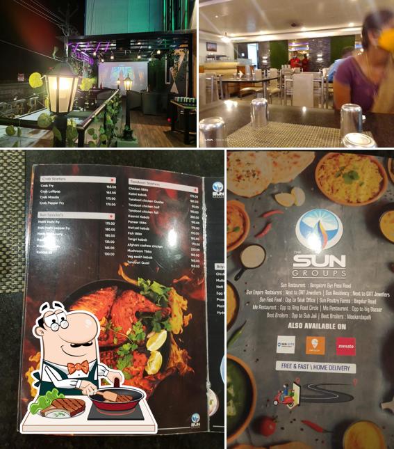 Order meat dishes at Sun Empire Restaurant