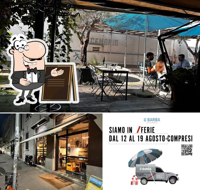 Questa è la immagine che presenta la esterno e interni di U Barba Osteria Genovese