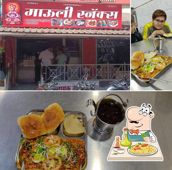 Check out the photo displaying food and exterior at Mauli Snacks