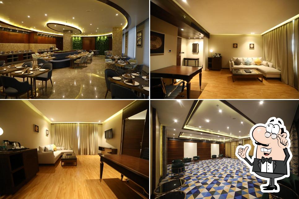 Take a seat at one of the tables at Hotel Ortus