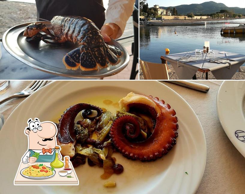 La cibo e esterno del ristorante