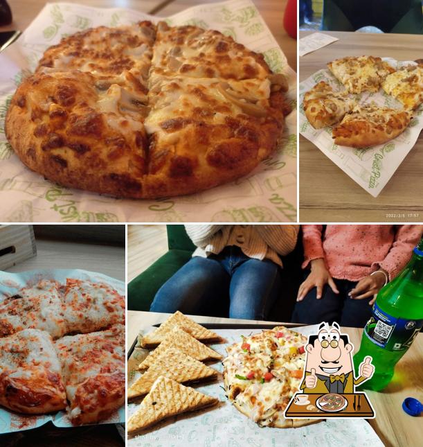 Pick pizza at Crust Pizza