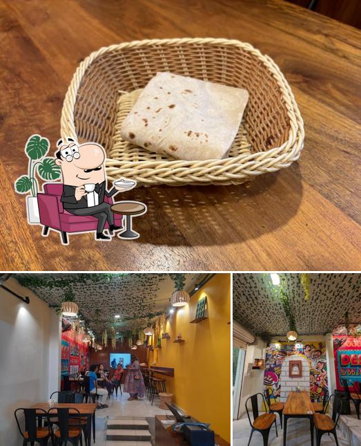 Take a seat at one of the tables at Desi Makkhan