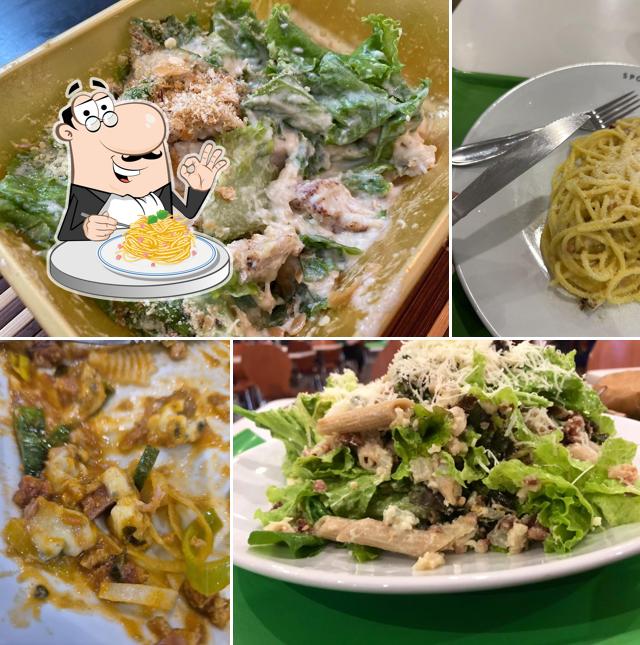 Espaguete carbonara em Restaurante spoleto