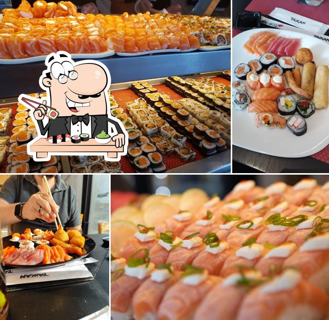 Prove diversas opções de sushi