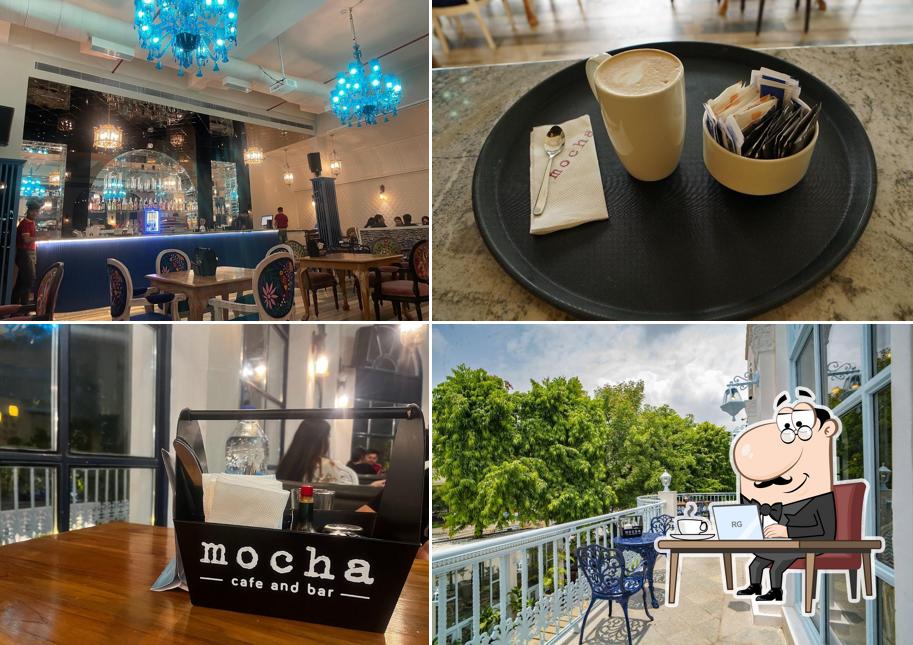 Take a seat at one of the tables at Mocha Udaipur