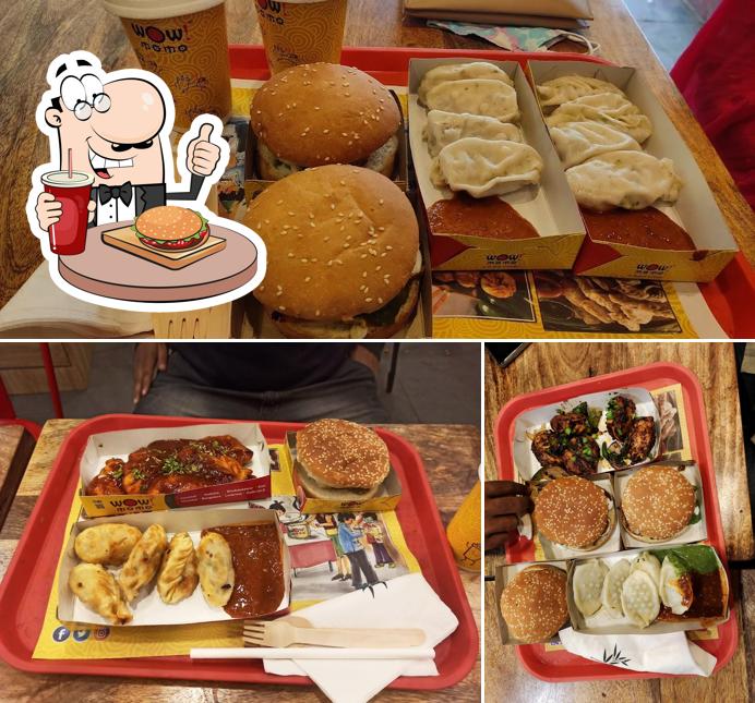 Try out a burger at Wow! Momo