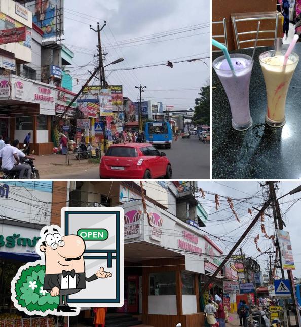 This is the picture depicting exterior and beverage at Thomson Bakery & Coffee