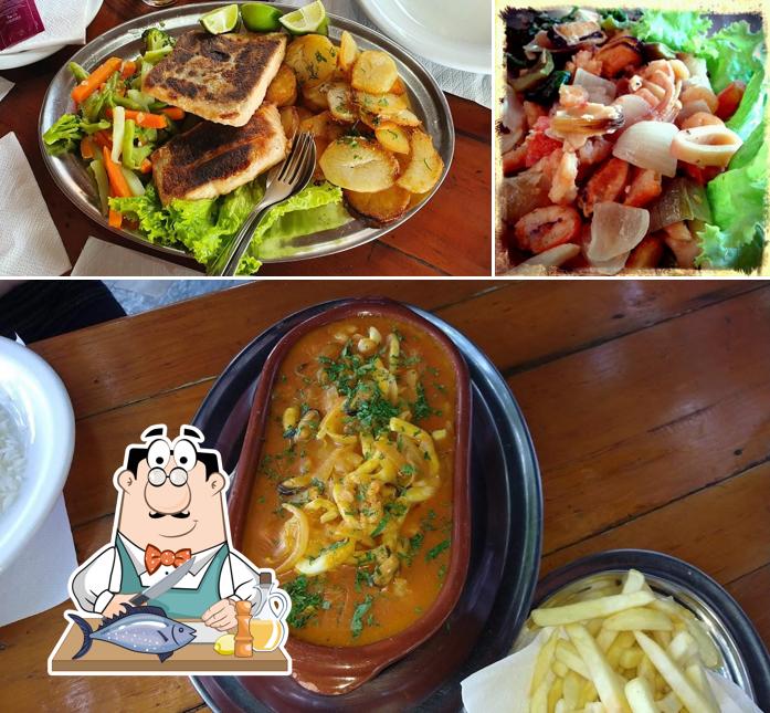 Salmão grelhado em Restaurante Beira Mar