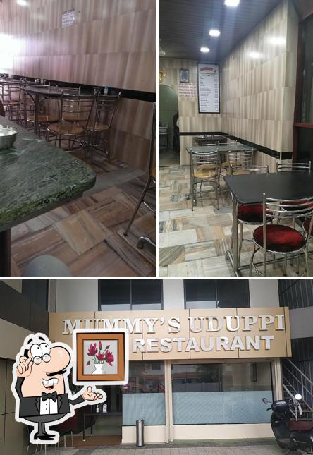 The interior of Mummy's Uduppi Vegetarian Restaurant