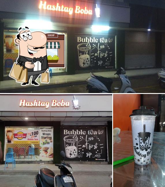 The exterior of Hashtag Boba - BTS