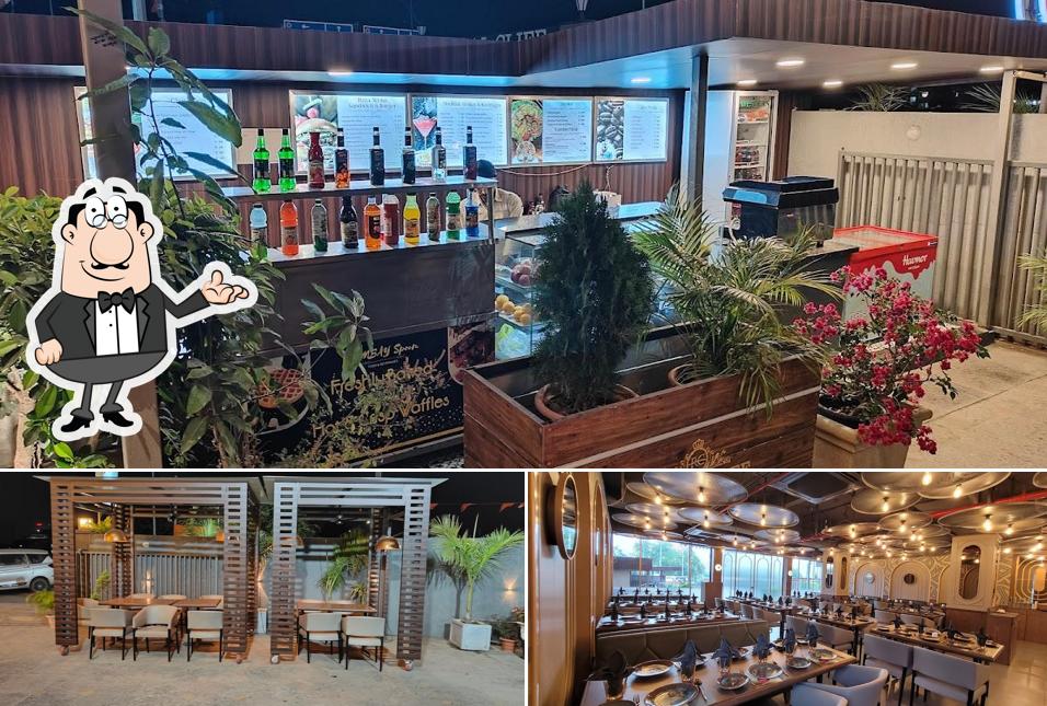 The interior of Thakkars Bawarchi Restaurant