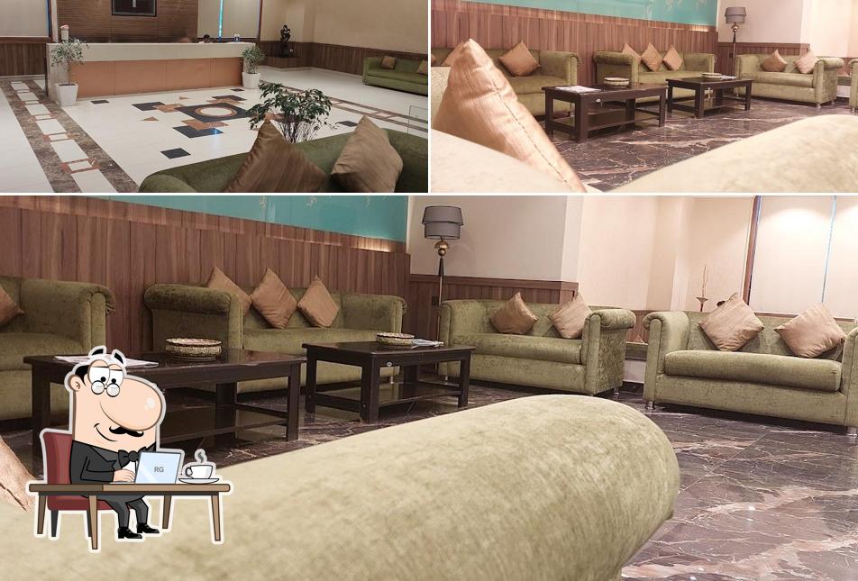 The interior of Hotel Adityaz